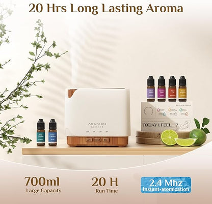 ASAKUKI Essential Oil Diffuser 700ml, Ultrasonic Aromatherapy Humidifier - Image 4