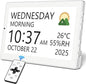 10.1" Digital Clock with Date and Day by Mesqool