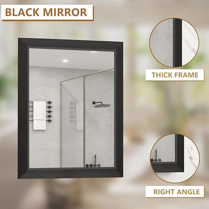 SMIROR Matte Black Bathroom Mirror - Image 3