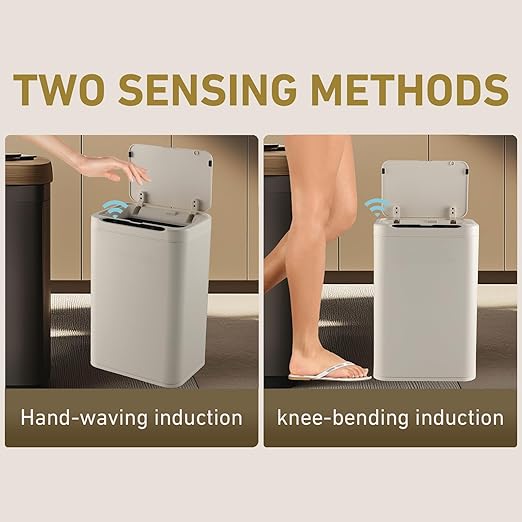ELPHECO Stainless Steel Office Trash Can Motion Sensor Garbage Can Touchless - Image 6