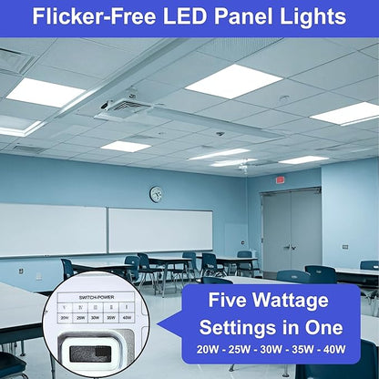 2x2 LED Flat Panel Lights for Drop Ceiling, Troffer Replacement Light Fixture - Image 5