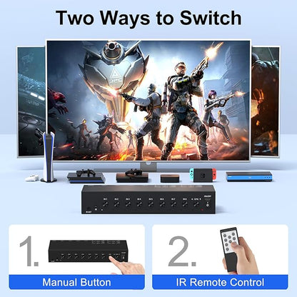 ZUZONG 4 AV to HDMI Converter + 4 HDMI2.0 Switcher 4 Way RCA Composite to HDMI - Image 6