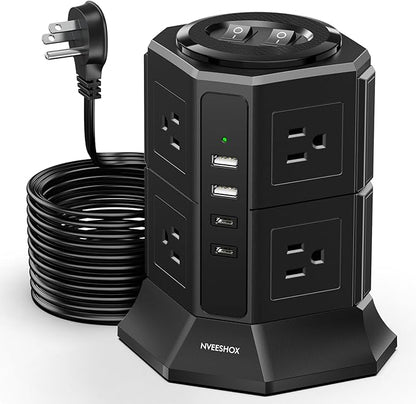 Surge Protector Power Strip by NVEESHOX