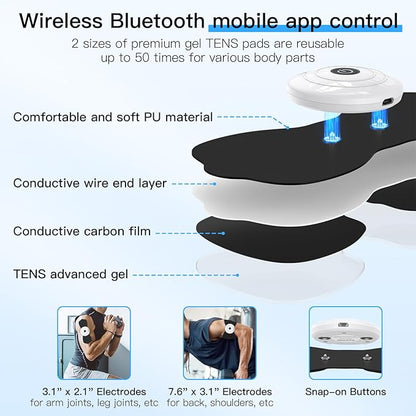 Wireless TENS & EMS Unit Back Pain Relief Massager - Image 2