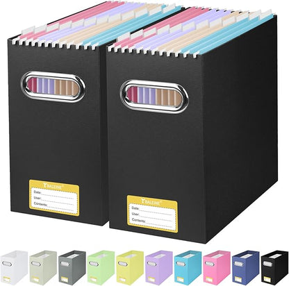 BALEINE File Organizer Box, Cardboard File Folder Organizer by BALEINE
