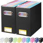 BALEINE File Organizer Box, Cardboard File Folder Organizer by BALEINE