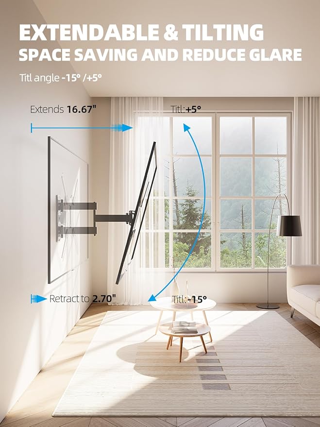 USX STAR UL Listed Full Motion TV Wall Mount - Image 5