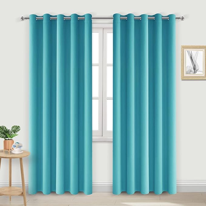 DWCN Blackout Curtains 84 Inch Length, Thermal Light Blocking Curtain by DWCN