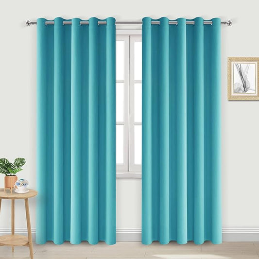 DWCN Blackout Curtains 84 Inch Length, Thermal Light Blocking Curtain by DWCN
