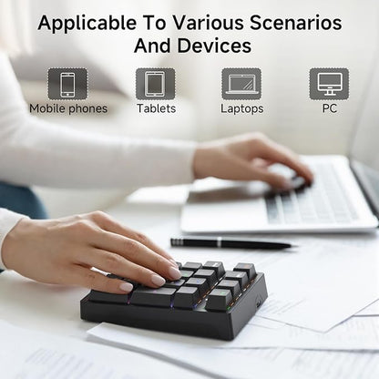 Wireless Numeric Keyboard, Mechanical Number Pad - Image 3
