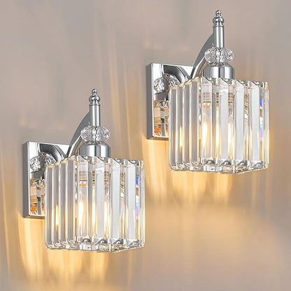 BBLLWJ Modern Wall Sconces Set of Two Chrome Wall Sconces Indoor Wall Lamp by BBLLWJ