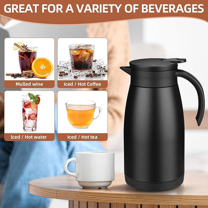 Norme 2 Pcs Thermal Coffee Carafe Insulated Stainless Steel Coffee Carafe - Image 4
