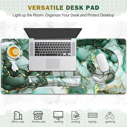 Gaming Mouse Pad, Large Desk Mat, Cute Desk Pad Protector, 4in1 XXL Mousepad + - Image 7