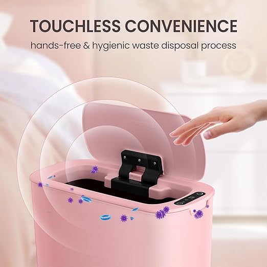 Cesun Motion Sensor Trash Can, 5 Gallon Automatic Bathroom Garbage Can - Image 3
