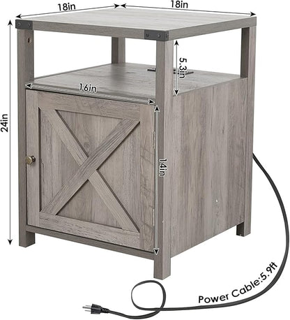 HOSEOKA Farmhouse Nightstand - Image 3