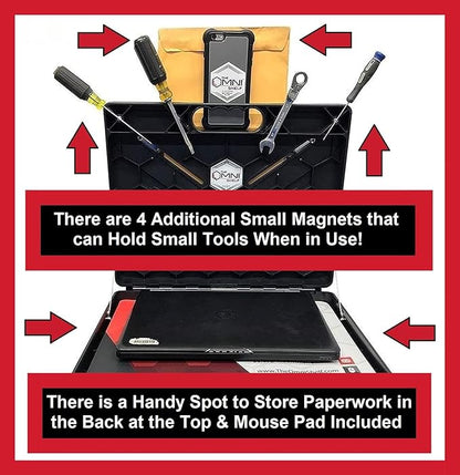 The OmniShelf Magnetic Portable Workstation + Toolbox, Computer & Laptop Stand - Image 5