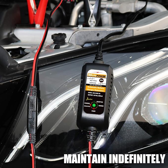 MOTOPOWER MP00205A 12V 800mA Automatic Battery Charger, Maintainer, Trickle and - Image 8