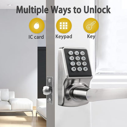 Keypad Door Lock with Handle, Digital Door Lock with Keypad Set, Keyless Entry - Image 3