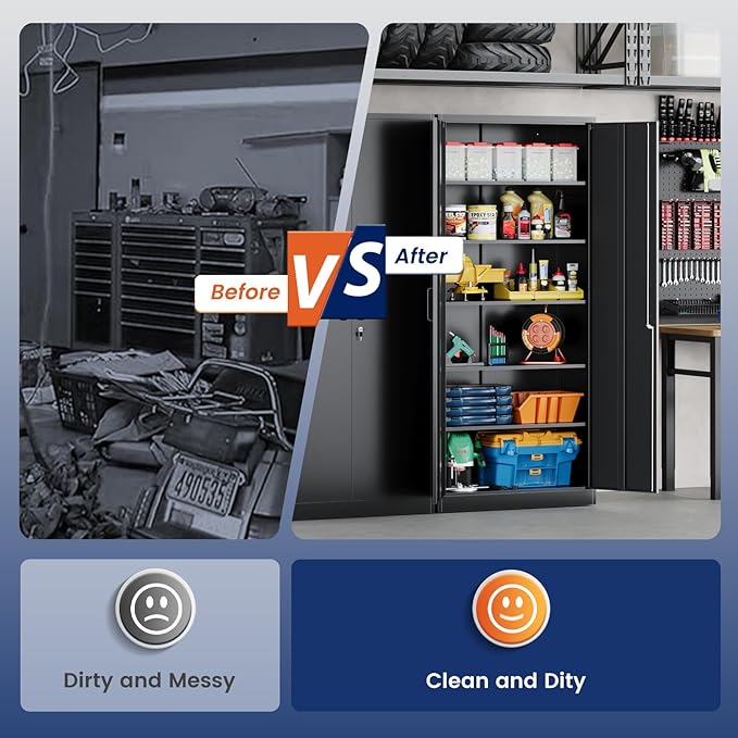 Yizosh Metal Garage Storage Cabinet - Image 9