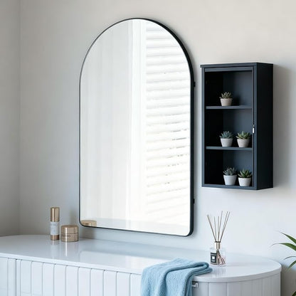 20x28 inch Black Arched Mirror for Bathroom Vanity Mirror or Wall Decor Arch by MYlovelylands