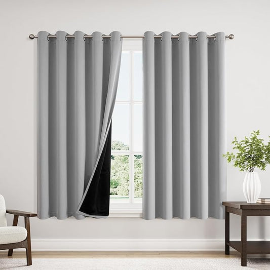 ChrisDowa 100% Blackout Curtains 63 inch Long by ChrisDowa