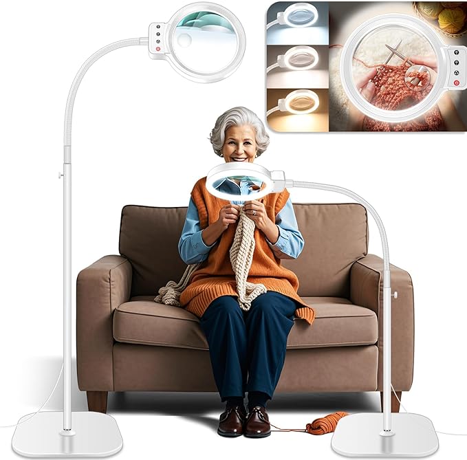30X 10X Large Floor Magnifying Glass by home