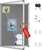 Magula 36"x24" Enclosed Bulletin Board Tamper-Proof Dispaly Case, Aluminium by Magula