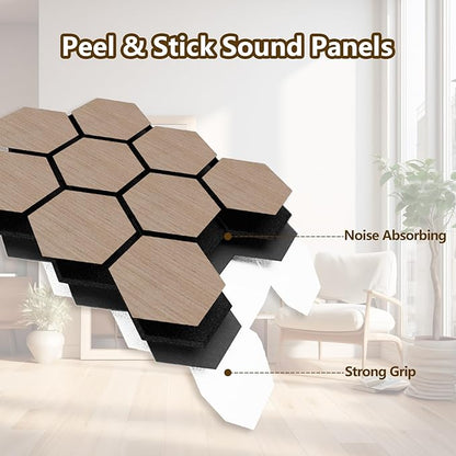 Hexagon Acoustic Wall Panels, Self-Adhesive Sound Absorbing Wall Panel by ARMURO - Image 5