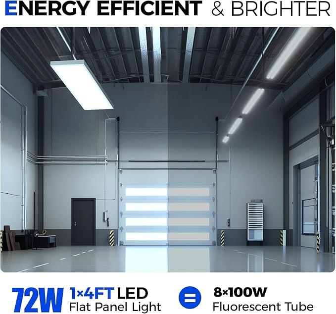 Barrina 1x4 LED Flat Panel Light, 8640LM 72W, 0-10V Dimmable, Brightness & 5CCT - Image 5