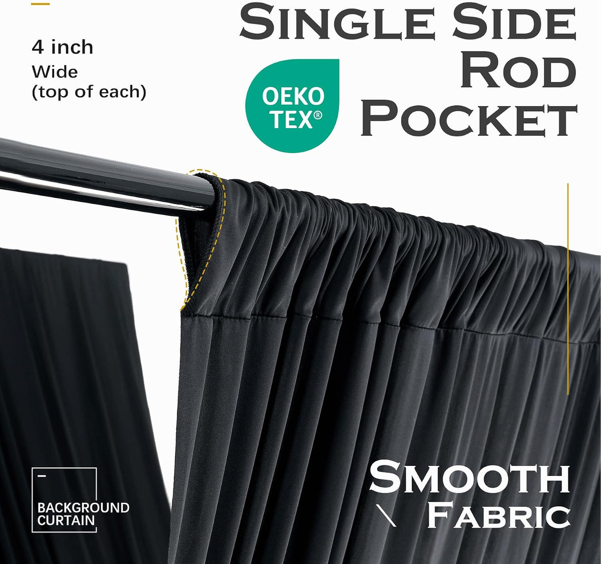20ftx40ft Black Ceiling Curtain for Halloween Parties