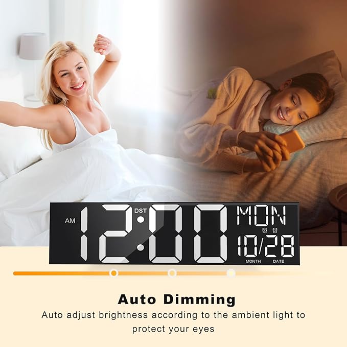 JALL 30" Large Digital Wall Mount Clock - Image 6