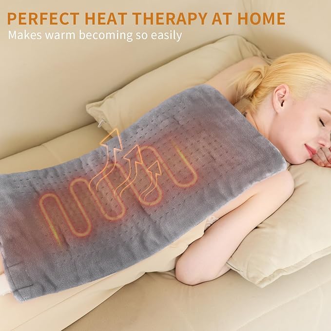 Massaging Weighted Heating Pad for Back Pain Relief, Heating Pads for Neck - Image 6