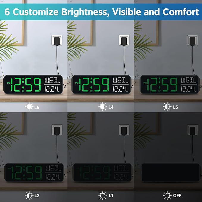 Peakeep Large Display Digital Alarm Clock - Image 3