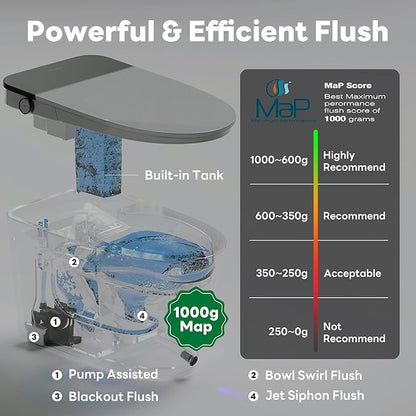 Casta Diva Smart Toilet with Bidet Built in, Auto Open/Close Lid, 1000g MaP - Image 2