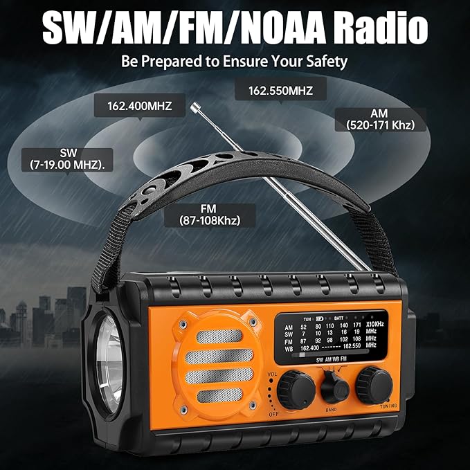 QAUYYW 74000mWh Emergency Radio - Image 2