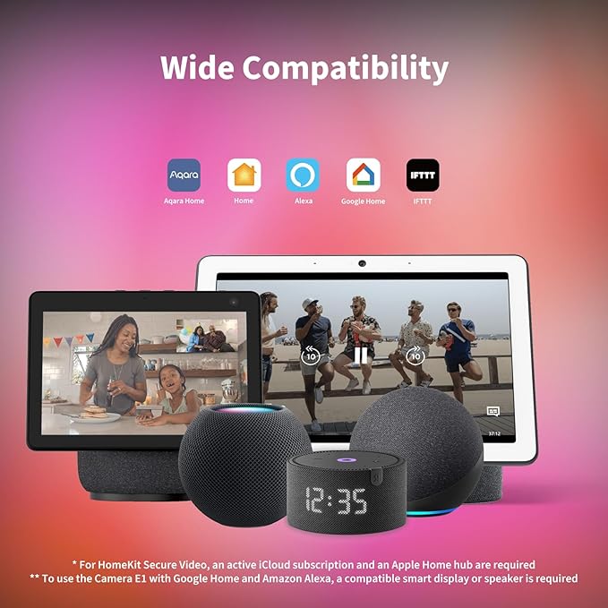 Aqara 2K Indoor Security Camera E1, Pan & Tilt, HomeKit Secure Video Indoor - Image 3