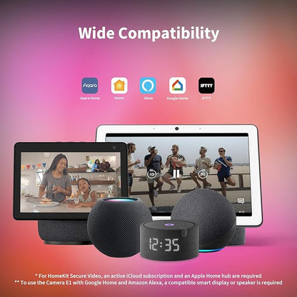 Aqara 2K Indoor Security Camera E1, Pan & Tilt, HomeKit Secure Video Indoor - Image 3