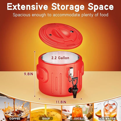 Insulated Beverage Dispenser 2 Gallon, Hot Drink Dispenser - Image 8