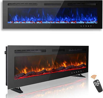 60 inch Ultra-Thin Electric Fireplace Recessed and Wall Mounted by AnpuceSpecializedAppliance