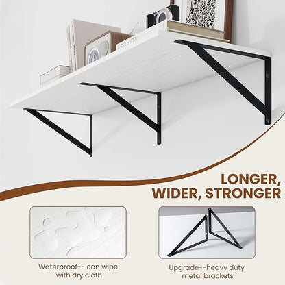 Heimlove White Deep Floating Shelves - Image 5