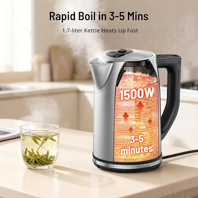 Electric Kettle Temperature Control, 1.7L Electric Kettle - Image 3