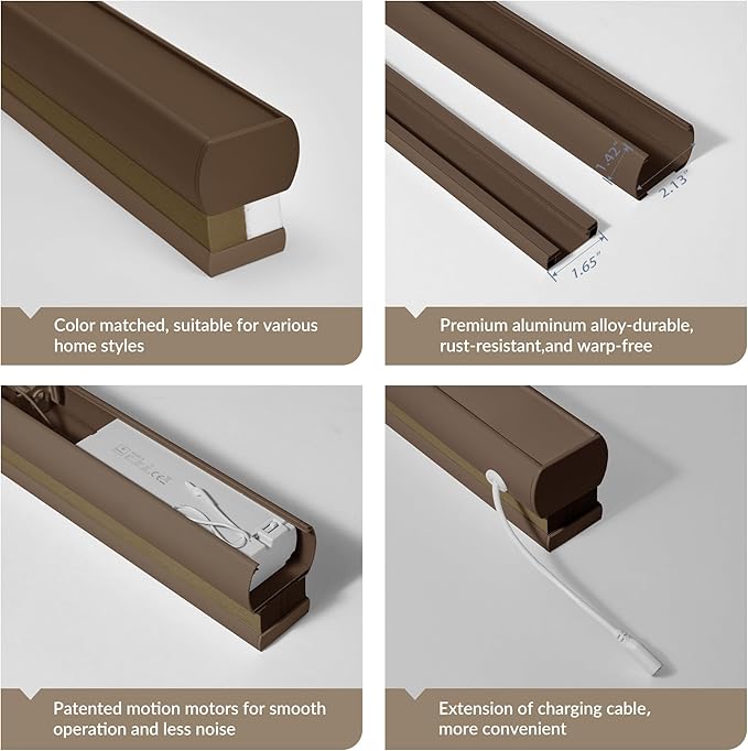 Boolegon Motorized Blinds with Remote, 100% Blackout Smart Blinds, Automatic - Image 4