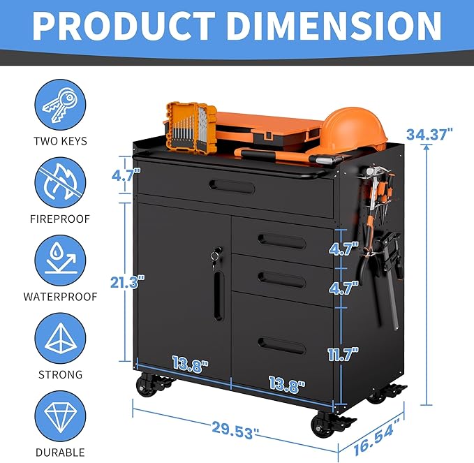 Metal Garage Storage Cabinet - Image 3