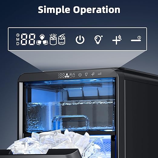 Antarctic Star Crescent Ice Maker, Slow-Melting Countertop Ice Maker, 27 Lbs/24H - Image 3