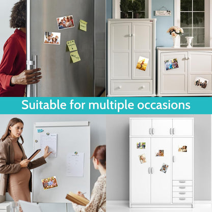 Magnetic Picture Frame, 12 Pack Magnetic Frame Reusable, Magnetic Photo Frames for Refrigerator 4x6” With White Border, Refrigerator Magnets For Pictures Suitable Home, School, Office