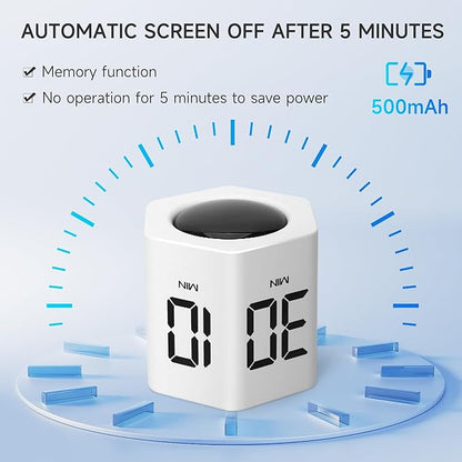 Productivity Timer 1, 60 Minutes Preset, Desk Cube Timer - Image 5