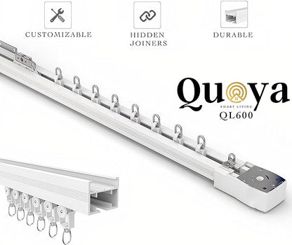 Quoya QL600 Smart Electric Curtain Track, Motorized Motor, Adjustable Track - Image 4