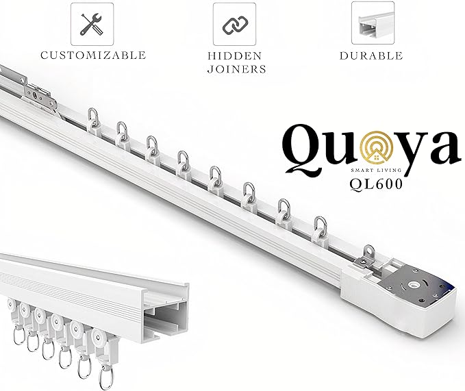 Quoya QL600 Smart Electric Curtain Track, Motorized Motor, Adjustable Track - Image 3