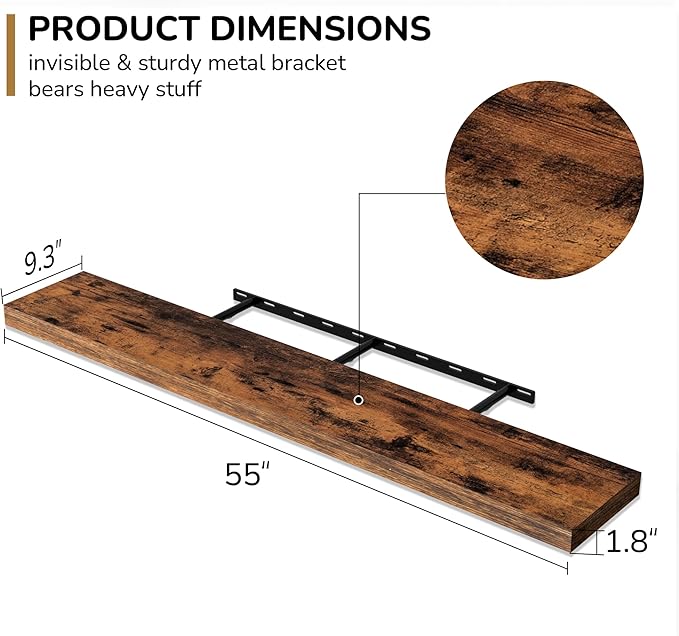 Fun Memories 55 Inch Floating Shelves - Image 3