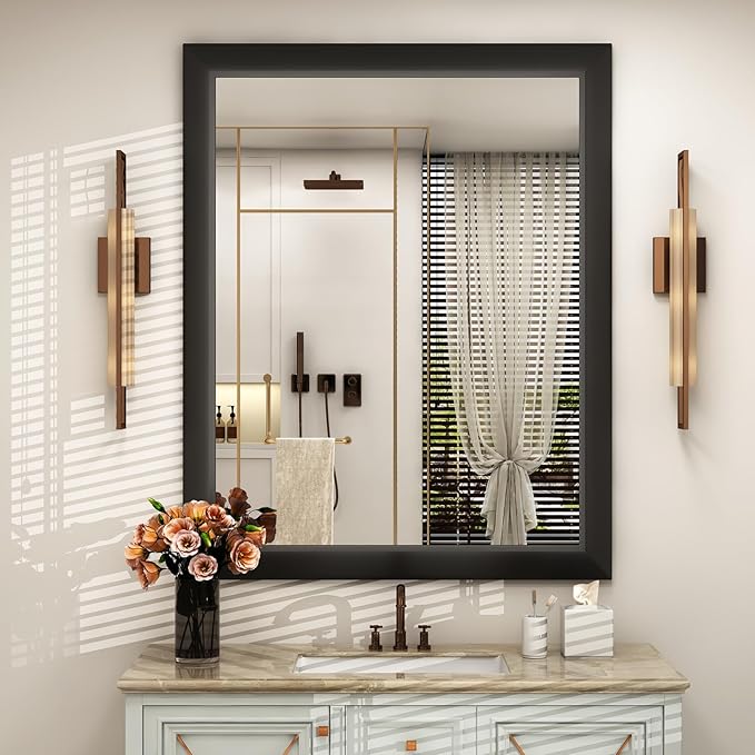 SMIROR Matte Black Bathroom Mirror by SMIROR